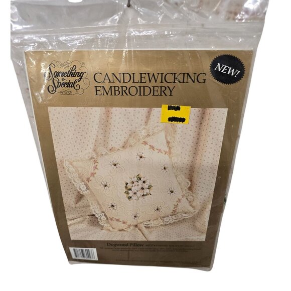 Something Special Candlewicking Embroidery Dogwood Pillow Kit - Picture 1 of 3